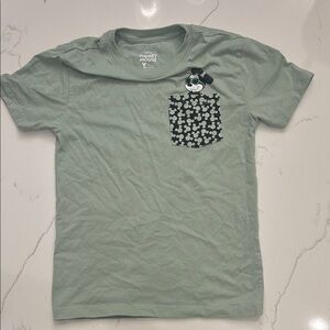 Disney Mint Green Mickey Pocket Tee for Kids